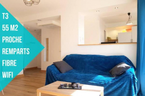 Chaleureux T3 (Proche rempart) - 2 Chambres - WIFI